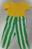 Kids Costumes to Hire - Yellow Tshirt (6 Years) & Green Stripe Pants - CHILD